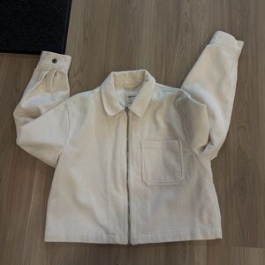 Women's Beige Corduroy Utility Jacket
